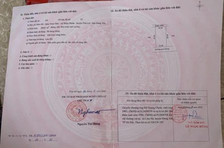 BÁN NHANH LÔ ĐẤT TẠI TOÀN TIẾN, THIỆN PHIẾN, TIÊN LỮ