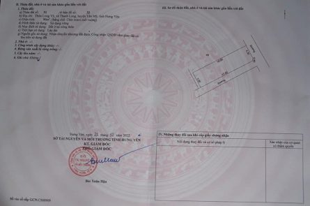 Bán lô đất 90m2 hai mặt tiền tại Thanh Long - Yên Mỹ - Mỹ Hào