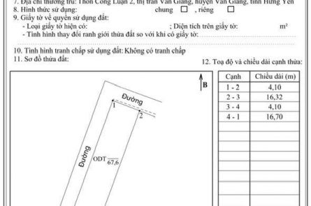 Tài chỉnh nhỉnh 1 tỷ sở hữu ngay lô góc 67,6m2 tại Công Luận 2, Tt Văn Giang