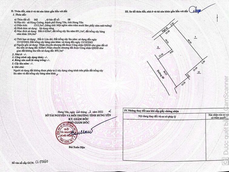 Bán gấp lô đất xã Hùng Cường 2 mặt đường, 1 mặt đê, 1 ngõ