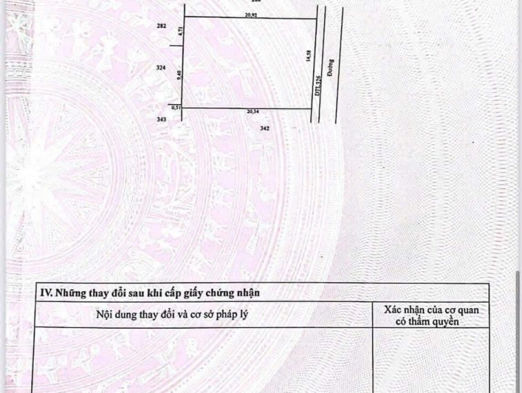 Đất Ông Đình Khoái Châu Hưng Yên 301 m phun thổ cư đg trc mặt 6m giá chỉ 1xtr