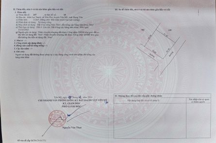 Tin Hot: Bán Gấp Lô Đất 110m2 cho con đi nước ngoài. Giá 2xtr/1m Yên Phú, Yên Mỹ