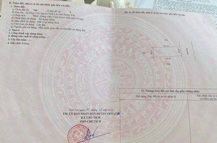 Bán lô 99m2 MT 6m siêu đẹp giá tốt đầu tư tại khu giãn dân Thuỵ Lôi