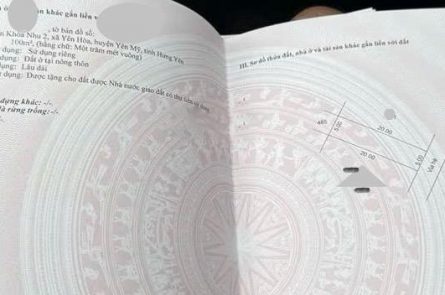 Bán lô đất đấu giá Yên Hòa, Yên Mỹ 100m² – Mặt tiền 5m cực đẹp, bám đường LT 379, gần chợ nông sản