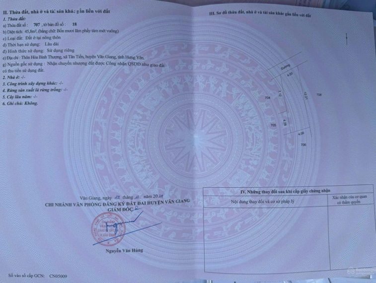 Bán đất Tân Tiến – Văn Giang, Hưng Yên – Vị trí đẹp cạnh Vin2, đường rộng, ô tô tránh, giá 2,2 tỷ