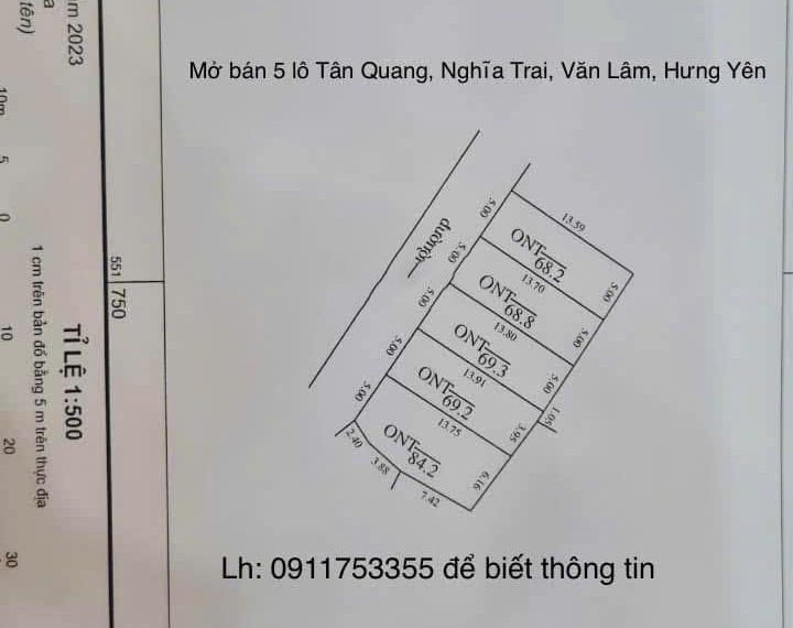 Cần bán 68m2 đất Nghĩa Trai – Tân Quang – Văn Lâm view sông, nối thẳng Vin 3 giá chỉ nhỉnh 3 tỷ