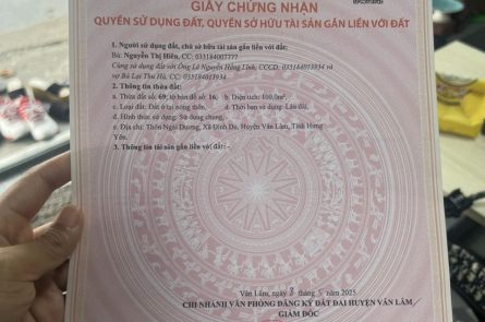 100m đấu giá Ngải Dương Đình Dù Văn Lâm lô áp góc đầy tiềm năng.