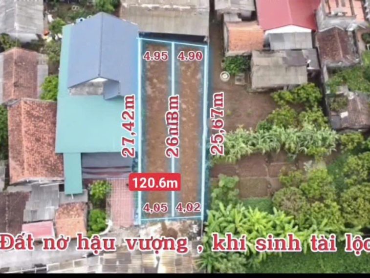 Chính chủ gửi bán 121,2m2 tại Bãi Sậy 2 – Tân Dân Khoái Châu Hưng Yên Đường ô tô vào tận