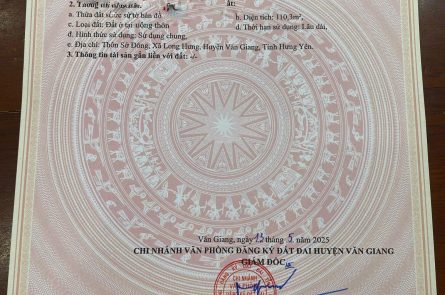 Lô góc 110,3 m² hoa hậu Long Hưng, Văn Giang cổng ĐHBK ngã tư 8m đường nhựa mới cách Vin 2&3 cao tốc chỉ 3km