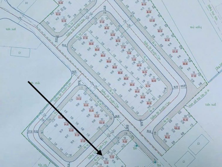 Lô mặt tiền 72.5m2 đất Đức Nhuận Dạ Trạch Khoái Châu
