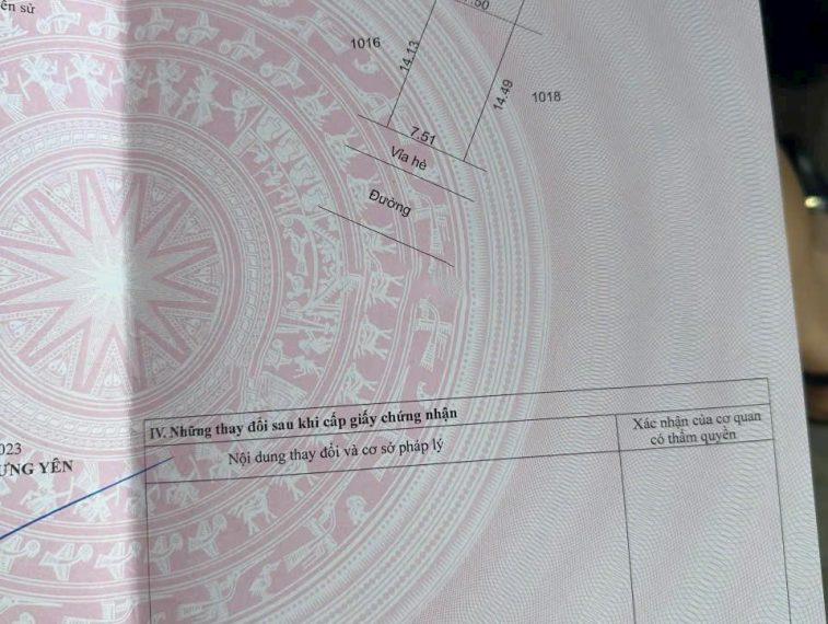 Chính chủ cần bán 107m2 siêu phẩm đấu giá Hoàng Trạch, Mễ Sở mặt tiền 7,5m đường 6m